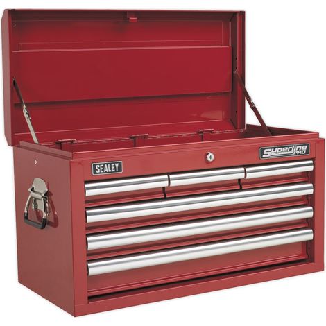 Sealey Topchest 6 Drawer with Ball-Bearing Slides - Red AP33069