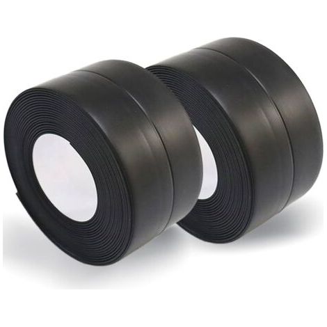 2 Rouleaux Joint Salle De Bain Noir, Ruban Joint Baignoire Autocollant, Joint Plan De Travail Cuisine, Joint Adhesif Anti-moisissure Pour Salle De Bain Toilettes Toilettes évier, 38mmx3.2m (1/5)