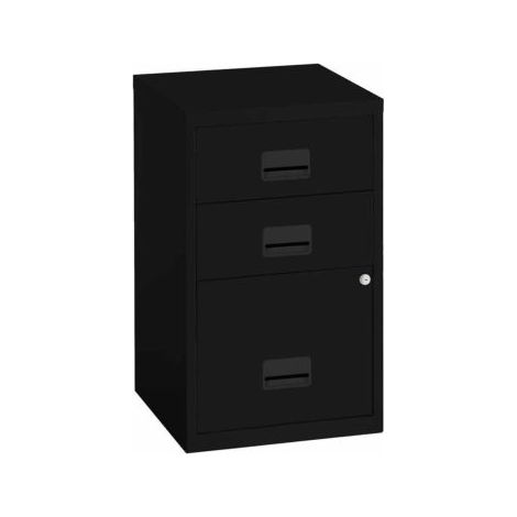 Pierre Henry 3 Drawer A4 Filing Cabinet – Black