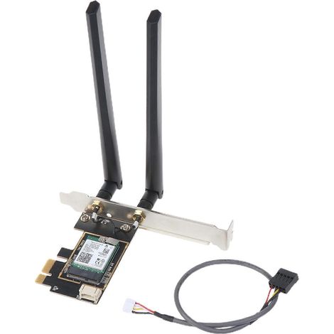 Carte WiFi PCIe AX3000 avec Bluetooth 5.1, Bande Double 2.4G/5G, Récepteur Réseau Haute Vitesse (1/5)