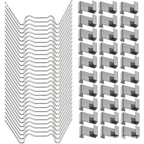 Clips de fixation pour serre 25 pièces + 25 clips chevauchants, adaptés panneaux de serre et plaques polycarbonate double paroi (1/5)