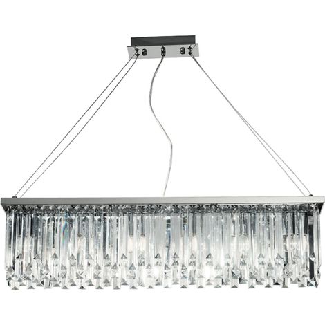 Lampadario sospensione a 6 luci E14 - BATIDA cristallo L87 cm (1/3)