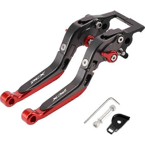 Convient aux Honda PCX160 de 21 à 24 ans : freins à disque avant et arrière, freins modifiés, avertisseur sonore avec fonction de stationnement, poignée de frein à main (rouge titane). (1/5)