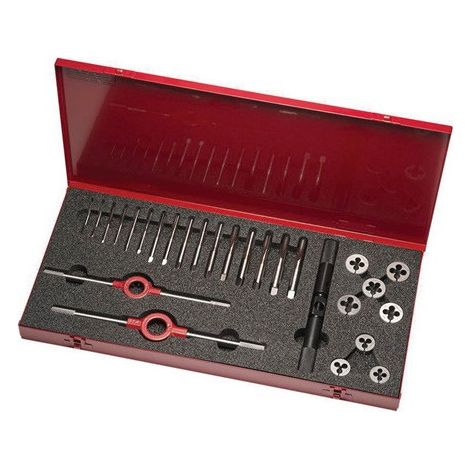 Juego de herramientas de corte de hilo HS-10M M3-M10 27 piezas HSS casete de metal DORMER