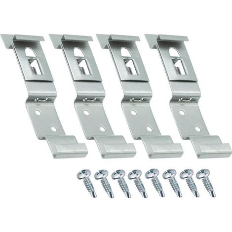 Pack of 4 license plate holders – Universal stainless steel license plate holder + screw set – Car, trailer and truck license plates – License plate holder (1/4)