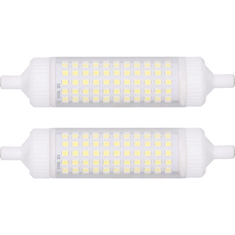 R7s-Lampe, dimmbar, 118 mm, doppelseitig, Augenschutz, 154 LEDs, 15 W, für Bühnen- und Stehlampen, 110 V, 2 Stück, weißes Licht (1/5)