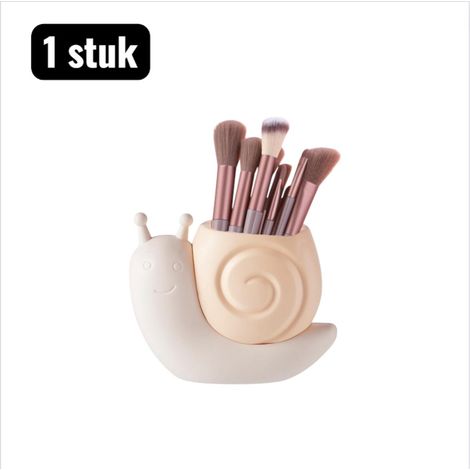 Porte stylos escargot en forme mignonne couleur jaune organisateur de bureau et boîte de rangement multifonctionnelle pour stylos pinceaux de maquillage et petits accessoires pour bureau et chambre d (1/5)