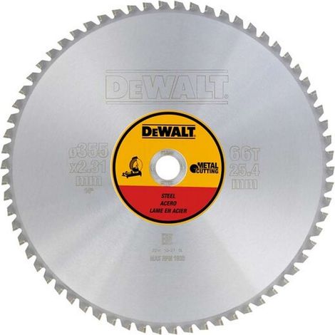 DeWALT - Sägeblatt Stahl 355x25,4 mm, 66 Zähne DT1926