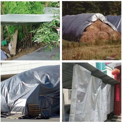 Bâche de Protection imperméable, résistante, avec œillets Couverture de Haute densitér ésistante à UV(2m2m140g/m²) (1/5)