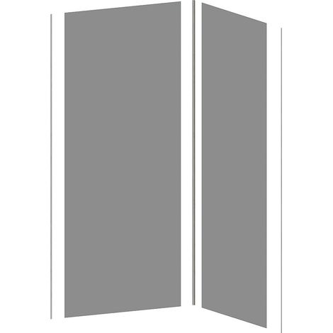 Pannello da parete per il bagno con profili inclusi L. 90 x L. 120 x H. 210 cm - Lotto di 2 (1/3)