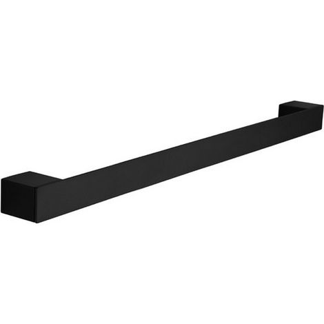 Portasalviette a barra design squadrato 40cm in acciaio inox finitura nera opaca  NUEVO-N kamalu