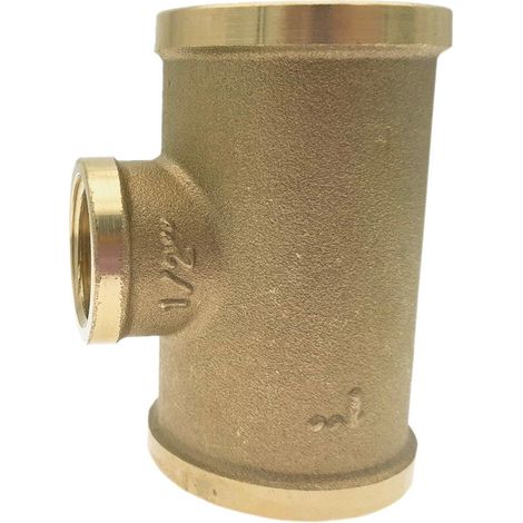 Raccord Té réduit à visser femelle en laiton Ø 1" x 1/2" x 1" - à l'unité (1/4)