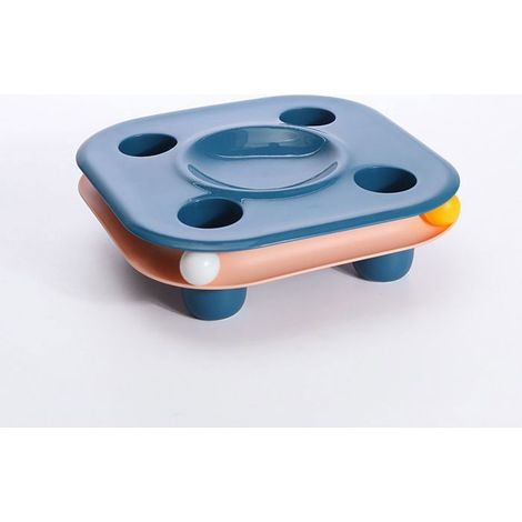 Jouet distributeur de nourriture pour chat en plastique - Bleu - Taille comme sur la photo (1/5)
