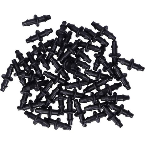 100 raccords de tuyau 4/7, raccord pour irrigation goutte à goutte à 2 voies, accessoires d'irrigation de jardin (1/5)