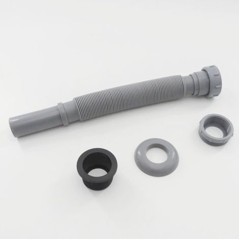 Universal telescopic flexible plastic hose for washbasins, vegetable bins, mop sinks and drain pipes thick, corrosion resistant and odorless. (1/5)