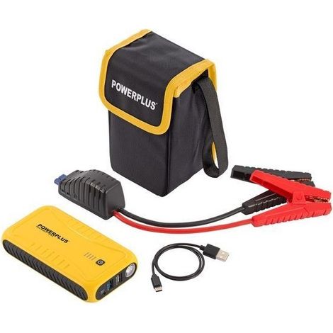 Powerplus Booster de Batterie 3-en-1 POWX4251 - Démarreur de Secours et Batterie Externe - Accessoire de Camping - Sortie de 12 V (1/5)