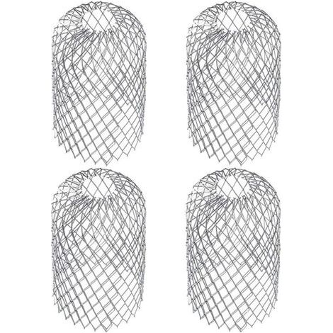 pair 4 Pièces pour Gouttière D’Environ Filtres De Gouttière Grille Grillage Stop Feuille Crépine Pare Feuille Cache Gouttière Acier Inoxydable 8 x 15 cm-Fei Yu
