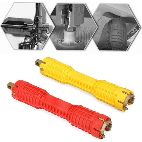 Clé À Douille - Outil D'installation De Robinet D'évier - Longueur Extra - Pour Écrous Difficiles D'accès - 2 Pièces