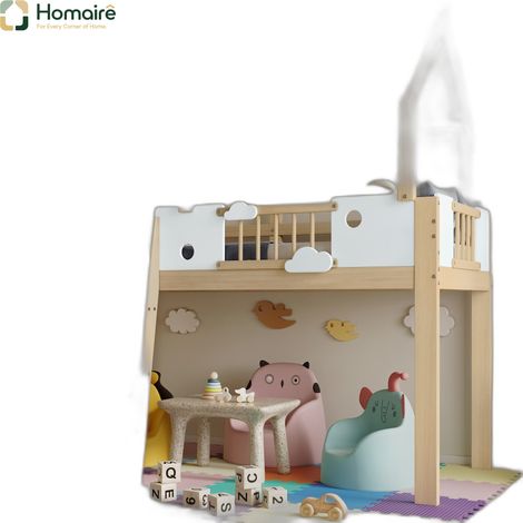 Bett Weiß aus MDF 204.5 x 123.5 x 196 cm HOMAIRE (1/5)