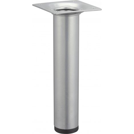 Pata para mueble cilíndrica HETTICH fija de acero epoxi gris HETTICH