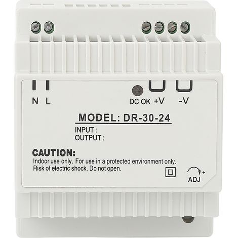 Transformateur de qualité industrielle 30W, alimentation à interrupteur sur rail DIN pour la surveillance de sécurité 100-240V 24V