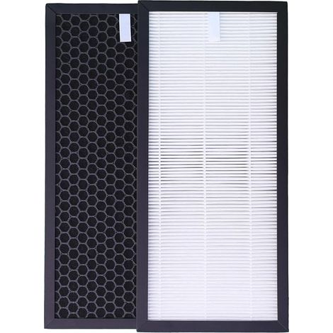Filtre HEPA PU4025 de rechange pour Rowenta Tefal PU4010, PU4015, PU4020, PU4020F1, PU4025, XD6070F, XD6074F0, XD6060, XD6060F0 HEPA et filtre à charbon actif de rechange