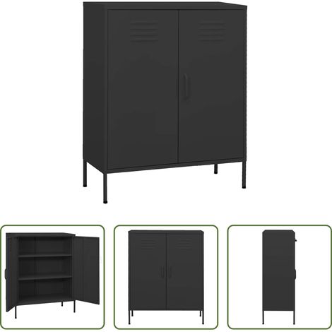 Stahl - Lagerschrank Anthrazit 80x35x101,5 cm Stahl (1/5)