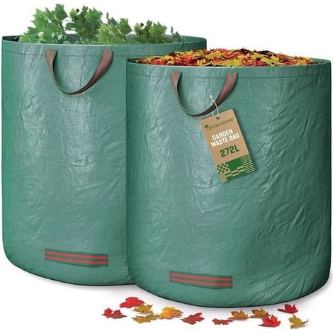 Sac à déchets verts - 272 L - Poignée - Résistant aux UV - Imperméable (1/4)