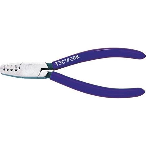 TECWERK Aderendhülsenzange Gesamt-L.180mm 0,25-16,0 (AWG 23-5)mm² pol.Ku.-Überzug TW
