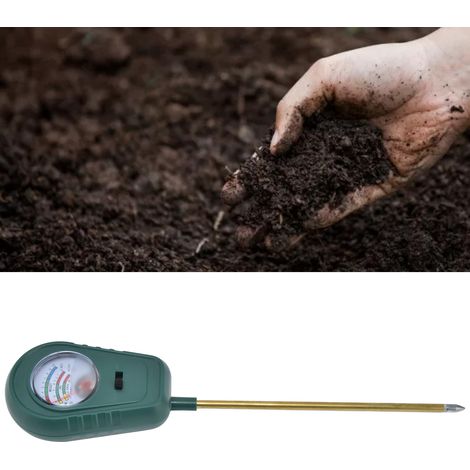 Testeur de fertilité du sol multifonctionnel, mesurant l'humidité et le pH, trois en un (1/5)