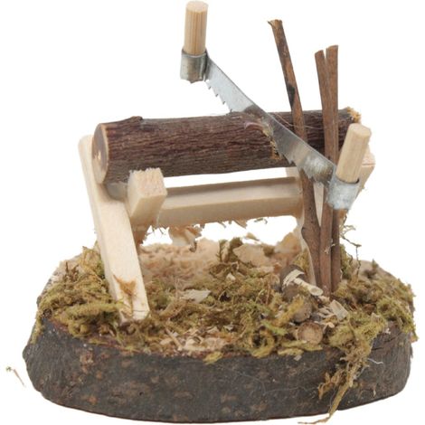 Attrezzi con legna e sega 6x8 cm Accessori Presepe 11493 (1/4)