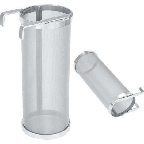 Filtre à bière en acier inoxydable 300 microns avec crochet, passoire pour houblon artisanal, accessoire de brassage maison