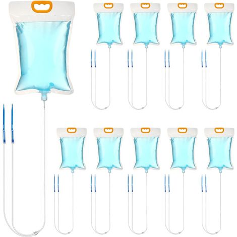 Kit automatico per l'irrigazione delle piante (10 pezzi) con sistema di irrigazione a goccia e serbatoio d'acqua da 3,5 litri. (1/5)