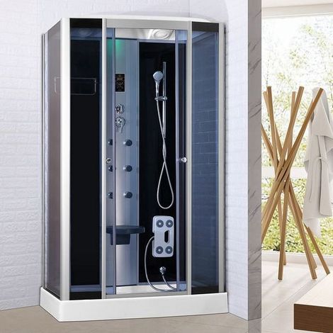 Bagno Italia Box idromassaggio 120X80 cabina doccia multifunzione bluetooth cromoterapia ozonoterapia (1/4)