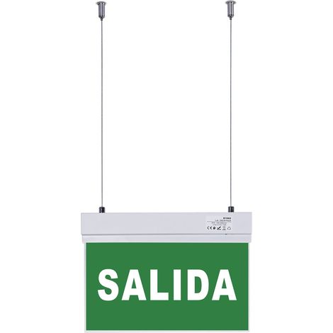 Luz De Emergencia Permanente Con Cartel "SALIDA" -