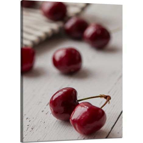 Impression sur toile « Cerises » (fruits de cuisine) 50 x 70 cm (1/4)