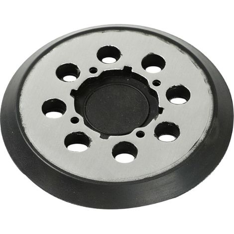 Trade-Shop 8-Loch + 4-Loch Klett Schleifteller Ø125mm mit Metall-Rückseite kompatibel mit Dewalt DCW 210 D1R ersetzt N329079 - 1 Stück