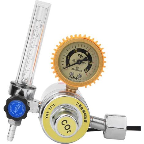 Compteur de dioxyde de carbone, réducteur de pression CO2 de chauffage électrique avec prise CN, décompresseur de dioxyde de carbone G5/8 pouces, pour l'industrie (36 V) (1/5)