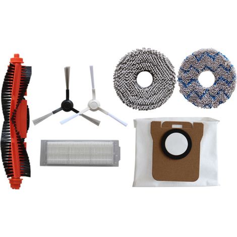 Accessoires pour balayeuses M30 pro/C107/C101 : brosse latérale, brosse rotative, filtre, chiffon de nettoyage, sac poubelle, sac de collecte de poussière (1/4)