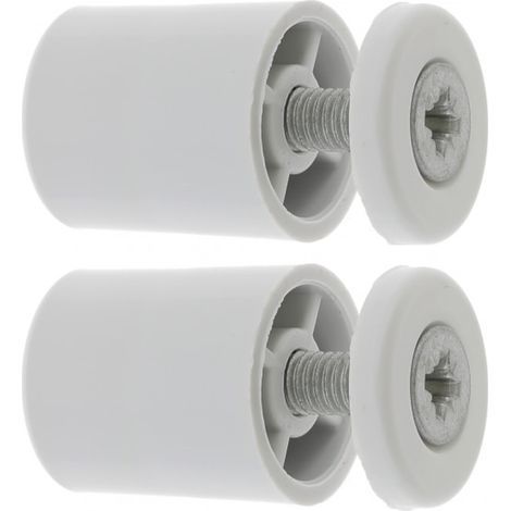 Cyclingcolors – Butée d'arrêt de lame finale de volet roulant ronde 25mm Ø22mm en PVC – Avec rondelle et vis – Pour fixation en menuiserie – Gris clair