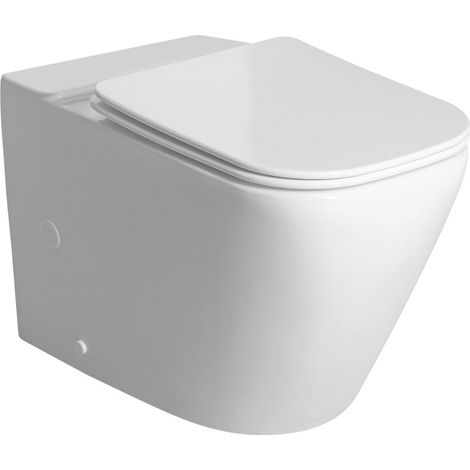 Poêle combinée IMALA WC, Vortex Rimless, 61x35,5cm, vidage bas/arrière, blanc (1/4)