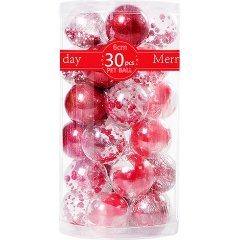 Boules de Noël décoratives avec décorations délicates en peluche (1/5)