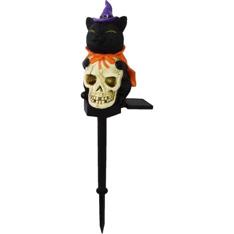 Lumières de jardin d'Halloween – Lampe de jardin à motif de crâne étanche à (1/5)