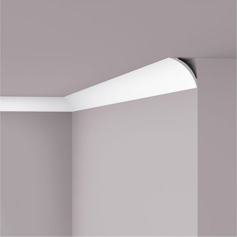 NMC NE3 PURE-box-10 NOMASTYL Noel Marquet 1 Box 10 pieces Cornice moulding contemporary design white  20 m (1/4)