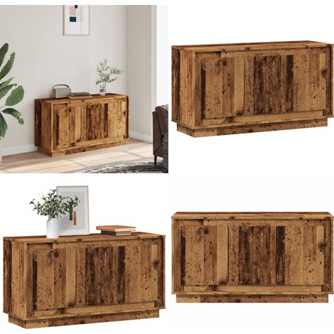 Aparador de madera de ingeniería envejecida 102x35x55 cm - Aparador de madera - Almacenamiento en casa