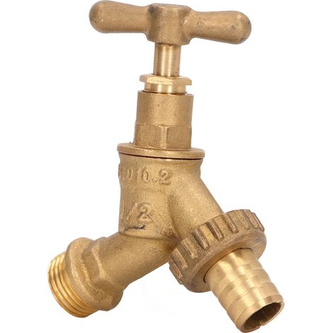 Robinet de jardin arrosage laiton 1/2po sortie 3/4po entree robinet haute resistance antiusure pour usage commercial residentiel (1/5)