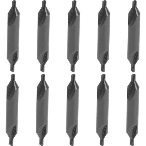 10 forets de centrage de type A en acier rapide, outil de traitement industriel de 3 mm (1/5)