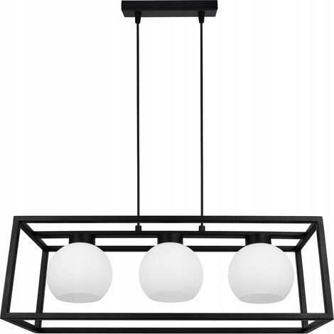 LAMPE SUSPENDU CAGE ÉLÉGANTE BOULE DE VERRE (1/5)