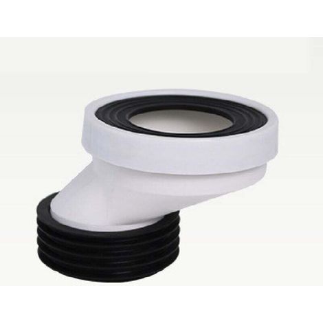 Buse de raccordement pour tuyau de toilette - Buse de vidange droite excentrique (5 cm) (1/2)