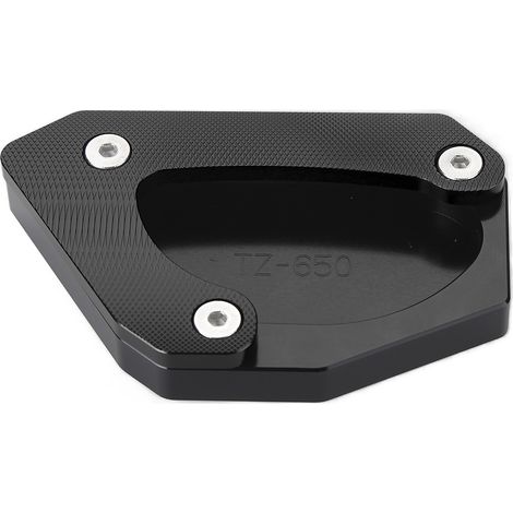 Support moto élargi plaque aluminium pour béquille latérale Suzuki V-Strom 650XT DL650 2004-2020, stabilisateur noir (1/5)